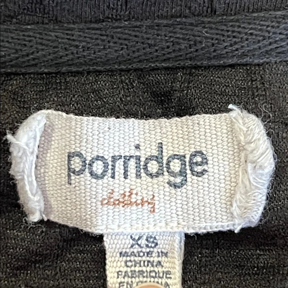 Anthropologie‎ Porridge Black Textured Puff Sleeve Pullover Sweater XS Boho Chic